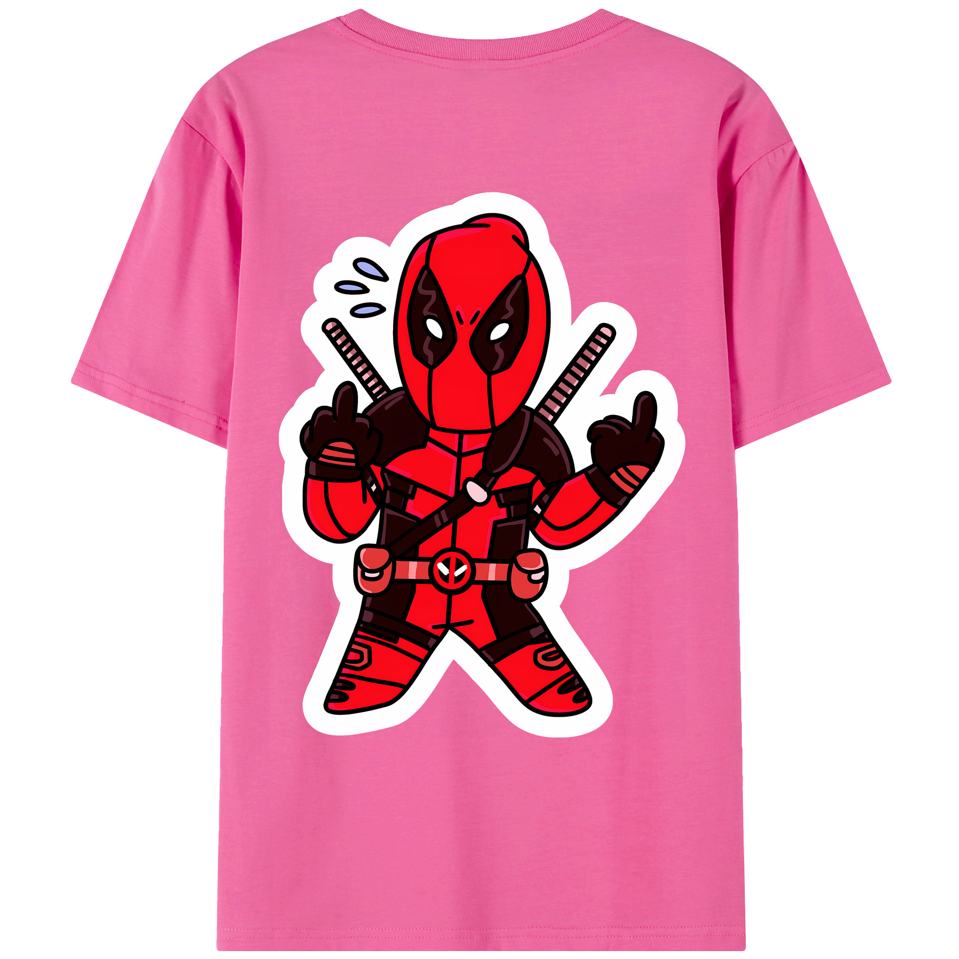 （画像用） Deadpool デッドプール レディース半袖Tシャツ(バックプリント)